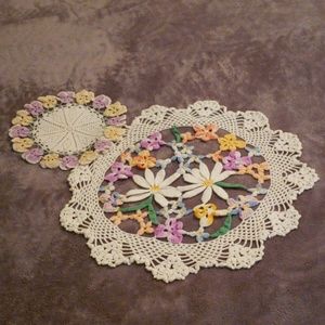 📿Set of 2 Crocheted Jewelry Doilies💍